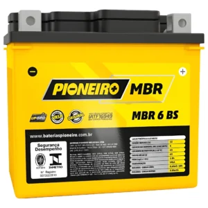 Bateria Moto Agm/vrla Pioneiro Mbr 6 Bs 12v 6ah